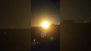 massive explosion 💥 in the night in Ukraine from Russian military! secret weapon?! subscribe!