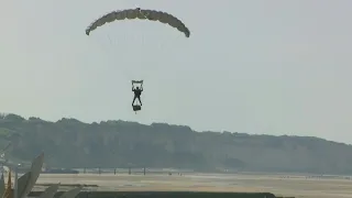 Paratroopers dropped on Omaha Beach marking 80th anniversary of D-Day | AFP