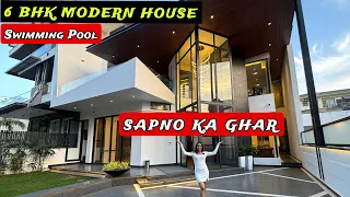 Inside A The Best 1 Kanal 6 BHK Modern House With LIFT, POOL, BAR, CINEMA ROOM By AR. Harleen Virk