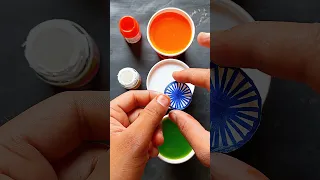 How to make a simple glass painting on indian flag colour draw#viral#short#youtubeshort