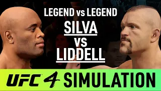 Anderson Silva vs Chuck Liddell - EA Sports UFC 4 Simulation -  (CPU vs CPU)