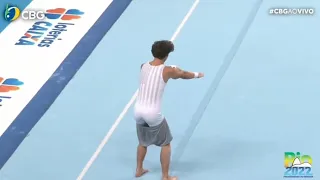 Gymnast's Clothes fall off during Floor exercise