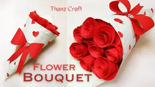 DIY Paper Flower BOUQUET | Birthday gift ideas |  Homemade Craft ideas | Thanz Craft