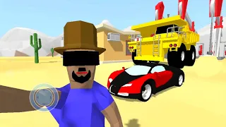 Dude Theft Wars funny Moments - Monster truck & Bugatti Veyron | (Android, iOS) Gameplay HD