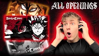 FIRST TIME REACTION TO ALL BLACK CLOVER OPENINGS (1-13) 🔥