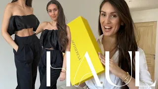 MY THERESA & NET A PORTER LUXURY TRY ON HAUL + GRWM | Hermès unboxing | Pia
