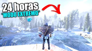 ¡SOBREVIVI 24 HORAS EN LA NIEVE EN MODO DIFICIL!