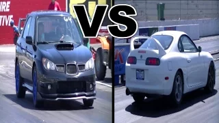 Toyota Supra Turbo vs Subaru Impreza STi, 1/4 Mile