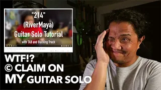 I received a copyright claim on MY guitar solo! Watch til end