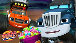 Crusher Steals Halloween Candy! 5 Minute Episode | Blaze and the Monster Machines