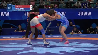 1/8 WW - 53 kg: V. VINESH (IND) v. M. MUKAIDA (JPN)