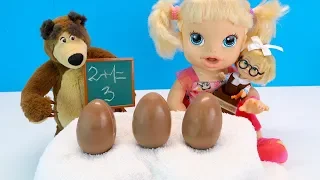 УЧИМСЯ СЧИТАТЬ КИНДЕР СЮРПРИЗЫ Куклы Пупсики Открываем Шоколадные Яйца 108мама тиви
