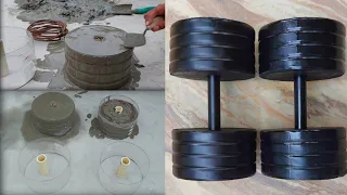 How To Make Dumbbells At Home | DIY 14 kg Homemade Concrete Dumbbells (@gfrncrafts7979).