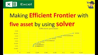 Making Efficient frontier with five assets by using solver|Excel|