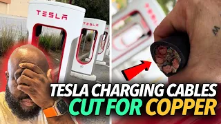 Thieves Cut Tesla Charging Cables, Stealing $200 Worth of Copper, Causing $30,000 Worth of Damage 😳