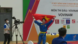 LÊ HỒNG TUẤN HUY CHƯƠNG VÀNG ĐỐI KHÁNG NAM HẠNG 55 KG   VOVINAM SEAGAMES 31 2022