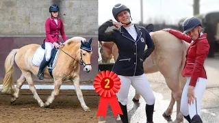 Onze EERSTE wedstrijd! 🥈 Paard SPRINGT UIT de dressuurring! 😨