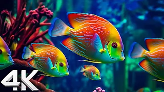 The Best 4K Aquarium 🐠 Exotic World Of Marine Reptiles And Coral Reefs With Soothing Music