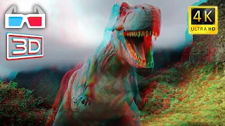 ANAGLYPH 3D video | Roller coaster dinosaur t-rex video for 3D GLASSES RED CYAN | #5