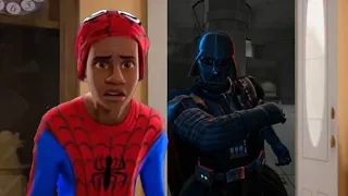 yo dudes the empire is pretty chill but its Spider-Verse meme (Darth Vader)