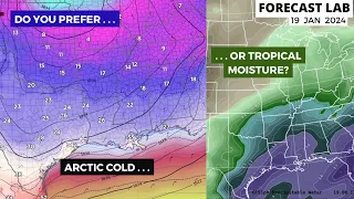 Fri 1/19/24 - Arctic air across the Midwest -- then a tropical surge begins [Forecast Lab]