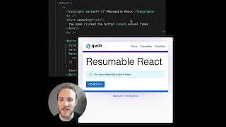 Interactive React components, without ever loading React in the browser, with Qwik