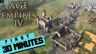 The First 30 Minutes Of Age Of Empires 4 - First Game Tutorial [ PC Ultra | 10700K + 3070 ]