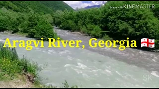 Aragvi River || The Confluence of Black & White Aragvi Rivers in Georgia 🇬🇪🇬🇪