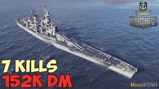 World of WarShips | Georgia | 7 KILLS | 152K Damage - Replay Gameplay 4K 60 fps