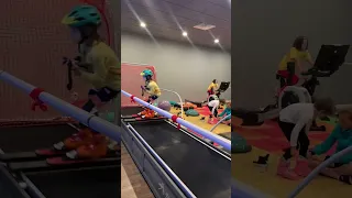 6 years old ski racer getting trash for a ski season!