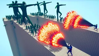 100x ZOMBIE + GIANTS vs 2x EVERY GOD - Totally Accurate Battle Simulator TABS