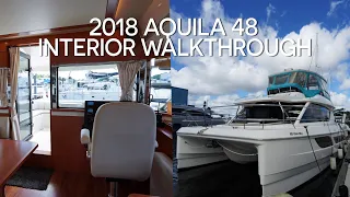 Walkthrough of 2018 Aquila 48 "Roamer" | Part 2 Interior | Power Catamaran For Sale | Staley Weidman