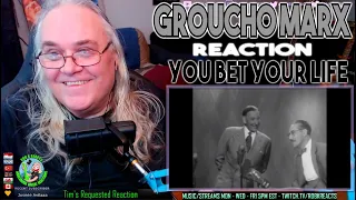 Groucho Marx Reaction - You Bet Your Life - Groucho disturbed by crazy eyed guest - Requested