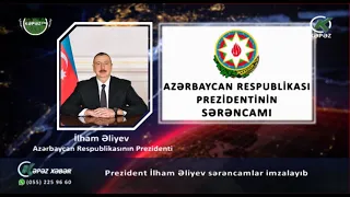 Prezident İlham Əliyev sərəncamlar imzalayıb