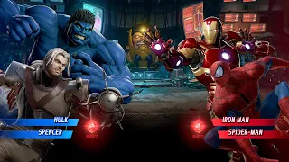 Hulk & Spencer vs Iron Man & Spiderman (Very Hard) Marvel vs Capcom Infinite | 4K UHD Gameplay