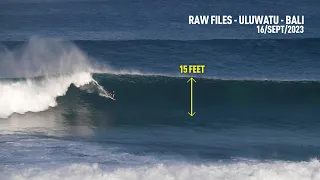 15 feet Set Wave at Uluwatu - 16/SEPT/2023 RawFiles 4K