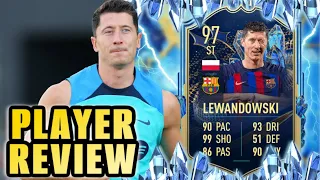 IS HE BETTER THAN KANE?! 97 TOTS LEWANDOWSKI PLAYER REVIEW! - FIFA 23