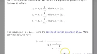 continued fractions 1