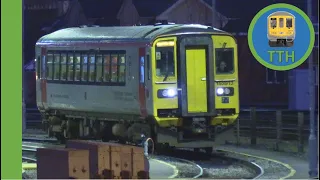 Trains at Shrewsbury (night)