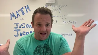Two Step Equations Algebra Sixth Grade Math Lesson