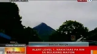 BT: Alert level 1, nakataas pa rin sa bulkang Mayon