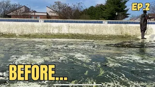 This Massive Pool Was Disgustingly Nasty! Lets Clean It Up In Time Lapse!