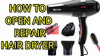 How to open and repair hair dryer  hair blow dryer