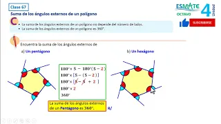 Suma de los ángulos externos de un polígono