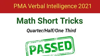 Verbal intelligence complete preparation| PMA/AFNS/AMC| Quarter|Half|One third