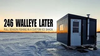 We built the Ultimate 8x10 ICE SHACK! | Full Ice FISHING season recap