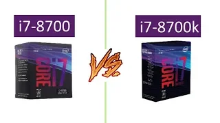 Intel Core i7 8700 vs Intel Core 8700k