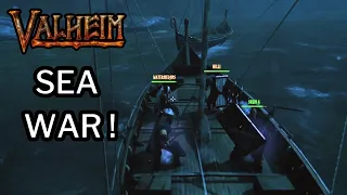 Valheim SEA WAR: Raiding the Enemy's Ship! PvP Naval Combat (ArenaWorld Server)