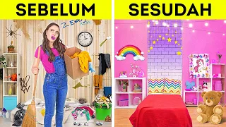 MAKEOVER KAMAR SUPER KEREN || Kami Membuat Rumah Impian! Ide DIY dan Kerajinan Pintar oleh 123 GO!