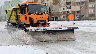 Прибирання снігу «Київавтодором», вантажівки MAN, MAЗ, Ford 07.12.2022 / Snow blower: MAN, MAZ, Ford